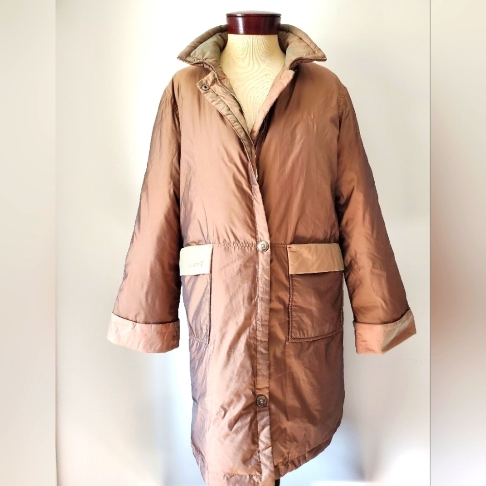 PLAYBOY brown puffer with playboy logo and playboy lining. Size 170/92a  (large)